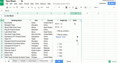 spreadshiet|Google Sheets